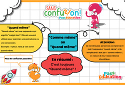 Comme même ou Quand même - Cycle 3 - Collège - Sans confusion - PDF à imprimer