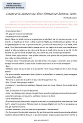 Exercice Oscar et la dame rose (Eric-Emmanuel Schmitt) - 4ème - Littérature - PDF à imprimer