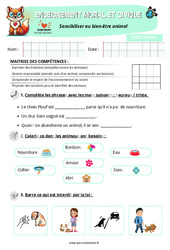 Sensibilier au bien-être animal - CP - Evaluation – EMC - PDF à imprimer