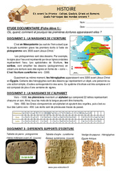 La naissance de l'Histoire. La Gaule celtique et les Gaulois CM1 - Exercices - PDF à imprimer