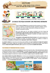 La Gaule romaine et la naissance du christianisme CM1 - Leçon - PDF à imprimer