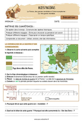 La 1ère guerre mondiale CM2 - Evaluation - PDF à imprimer