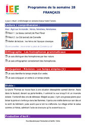 IEF Instruction En Famille, École à la maison pour le Semaine 28 – école à la maison IEF : 5ème
