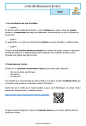 Livret de découverte - 3ème - Scratch - PDF à imprimer