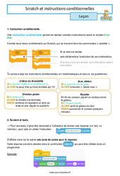 Scratch et instructions conditionnelles - 5ème - Séquence complète - PDF à imprimer