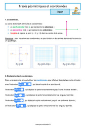 Tracés géométriques et coordonnées - 4ème - Scratch - Séquence complète - PDF à imprimer