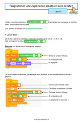 Programmer une expérience aléatoire - 4ème - Scratch - Séquence complète - PDF à imprimer