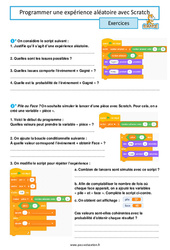 Programmer une expérience aléatoire - 4ème - Scratch - Exercices - PDF à imprimer