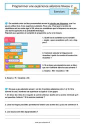 Programmer une expérience aléatoire - 3ème - Scratch - Exercices - PDF à imprimer