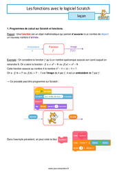 Les fonctions avec le logiciel Scratch - 3ème - Séquence complète - PDF à imprimer