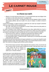 Le carnet rouge - 5ème - Littérature - PDF à imprimer