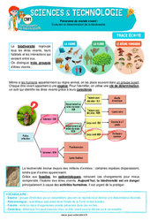 Évolution et détermination de la biodiversité – Cm1 – Leçon – Edith Eprouvette - PDF à imprimer