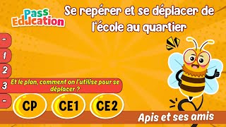 Et le plan, comment on l’utilise pour se déplacer ? - CP - CE1 - CE2 - Vidéo pédagogique - Apis & ses amis - Cycle 2