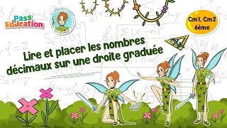 Lire et placer les nombres décimaux sur une droite graduée - Vidéo pédagogique - La Fée des Maths - Cycle 3
