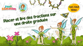 Vidéo Placer et lire des fractions sur une droite graduée - Cm1 - Cm2 - Vidéo pédagogique - La Fée des Maths - Cycle 3