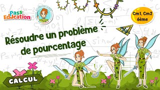 Résoudre un problème de pourcentage - Cm1 - Cm2 - 6ème - Vidéo pédagogique - La Fée des Maths - Cycle 3