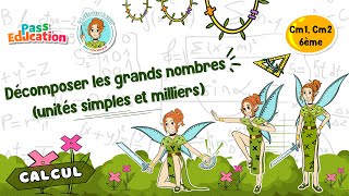 Décomposer les grands nombres (unités simples et milliers) - Cm1 - Cm2 - Vidéo pédagogique - La Fée des Maths - Cycle 3