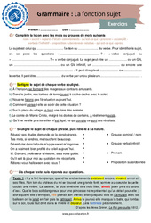 La fonction sujet - 3ème - Grammaire - Je me prépare au Brevet - PDF à imprimer