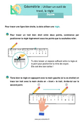 Utiliser un outil de tracé, la règle – CE1 –  Leçon - PDF à imprimer