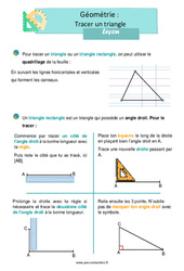 Tracer un triangle - Leçon de géométrie pour le ce1 - PDF à imprimer