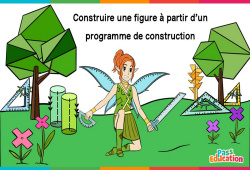 Leçon, exercice et évaluation :<br/> Construire une figure à partir d'un programme de construction - Cm1 - Cm2 - 6ème - Vidéo La Fée des Maths