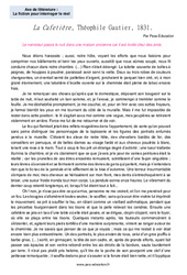 Exercice La Cafetière (Théophile Gautier) - 4ème - Littérature - PDF à imprimer