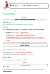 La ville - Services et acteurs - Ce2 - Fiche de préparation - PDF à imprimer