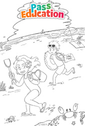 A la plage - GS - CP - CE1 - Coloriage - PDF à imprimer