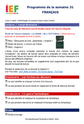 IEF Instruction En Famille, École à la maison pour le Semaine 31 – école à la maison IEF : 5ème