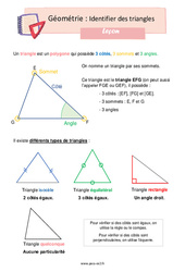 Identifier des triangles – Leçon pour le ce2 - PDF à imprimer