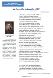 Le Cygne, Charles Baudelaire 1857 - 4ème - Littérature - PDF à imprimer