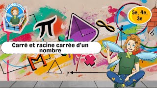 Carré et racine carrée d'un nombre - 4ème - 3ème - Vidéo pédagogique - La Fée des Maths - Cycle 4