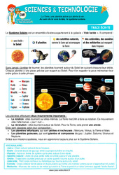 Leçon Au sein de la voie lactée, le système solaire – Cm1 – Leçon – Edith Eprouvette - PDF à imprimer