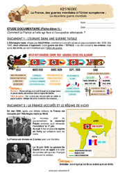 La deuxième guerre mondiale CM2 - Exercices - Cycle 3 - PDF à imprimer