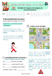 Identifier les risques et les dangers de son environnement – CP – Exercices – EMC - Cycle 2 - PDF à imprimer