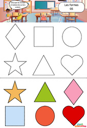 Exercice Les formes - GS - Apprendre à découper - PDF à imprimer