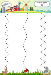 Trio de lignes - GS - Apprendre à découper - Cycle 1 - PDF à imprimer