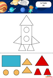 La fusée - GS - Apprendre à découper - Cycle 1 - PDF à imprimer