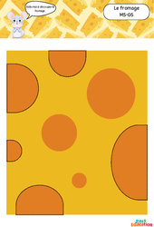 Exercice Le fromage - MS - GS - Apprendre à découper - PDF à imprimer