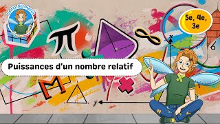 Puissances d'un nombre relatif - 3ème - Vidéo pédagogique - La Fée des Maths - Cycle 4