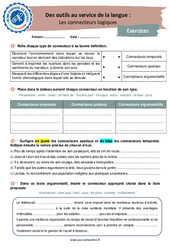 Evaluation Les connecteurs logiques - Des outils au service de la langue - 3ème - Grammaire - Je me prépare au Brevet - PDF à imprimer