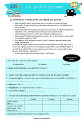 Le prête-plume - 6ème - 5ème - Littérature - T'as la réf ? - PDF à imprimer