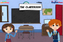 Séquence - Fiche de préparation The classroom - Vocabulaire - Séquence complète - Apprends l'anglais avec Kelly and James - PDF à imprimer
