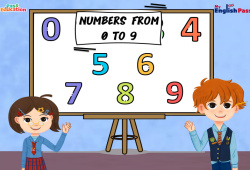 Numbers (from 0 to 9) - Vocabulaire - Vidéo interactive - Apprends l'anglais avec Kelly and James