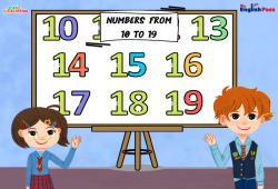 Numbers (from 10 to 19) - Vocabulaire - Vidéo interactive - Apprends l'anglais avec Kelly and James