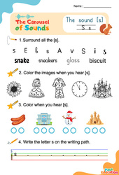 Le son [s] – Phonologie anglaise – Carousel of Sounds – Vidéo interactive + Fiche