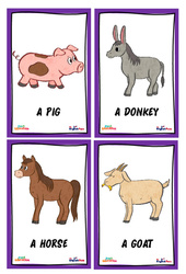 Leçon Animals at the Farm - Vocabulaire - Leçon/Flashcard - Apprends l'anglais avec Kelly and James - PDF à imprimer