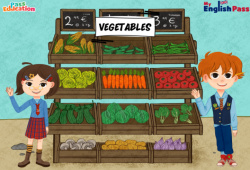 Vegetables - Vocabulaire - Vidéo interactive - Apprends l'anglais avec Kelly and James