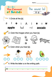 Le son [a] – Phonologie anglaise – Carousel of Sounds – Vidéo interactive + Fiche