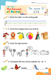 Le son [l] – Phonologie anglaise – Carousel of Sounds – Vidéo interactive + Fiche - Cycle 2 - PDF à imprimer